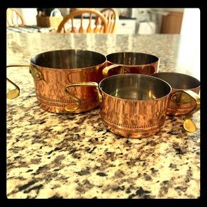 Copper measuring cups